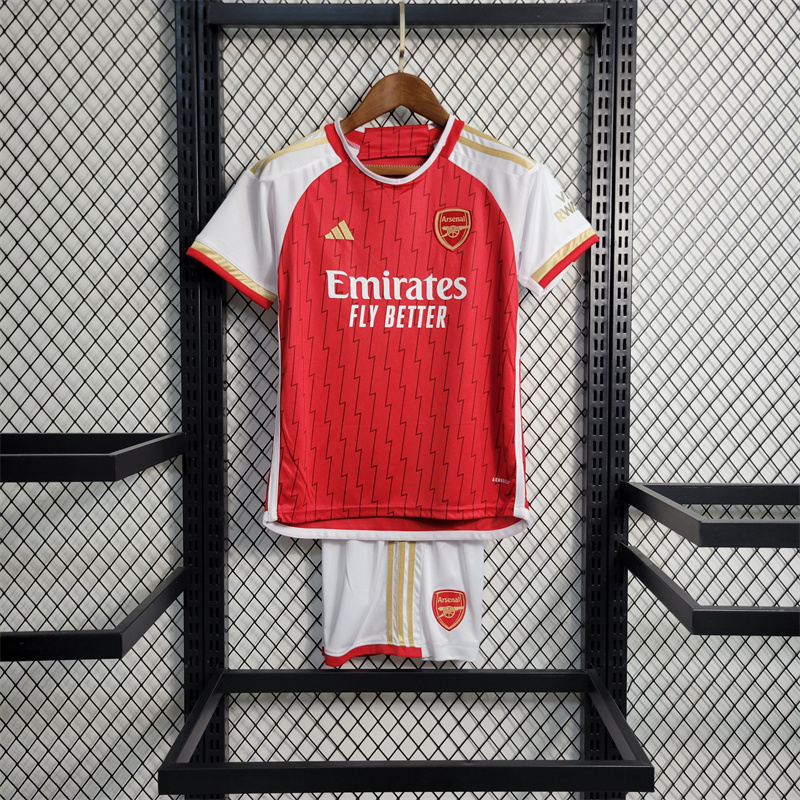 Kids kit Arsenal Jersey 23/24 Home Football Kit 2024 Soccer Shirt