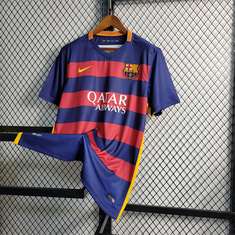 Messi Barcelona Jersey15/16 history retro Football kits 2015 2016 Custom Name Soccer sport shirt